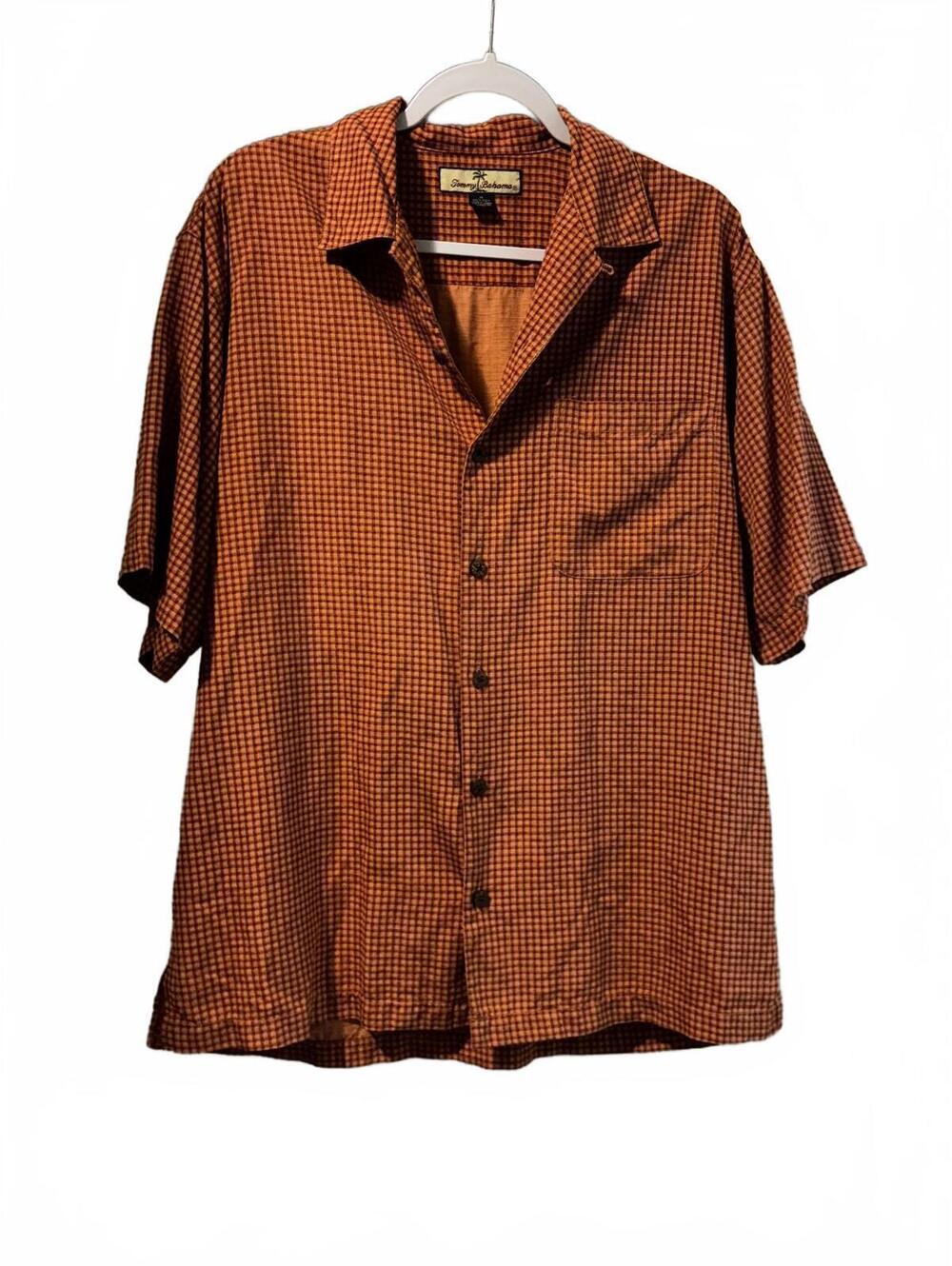 Tommy Bahama Men's Silk Short Sleeve Button-Up Shirt Size M